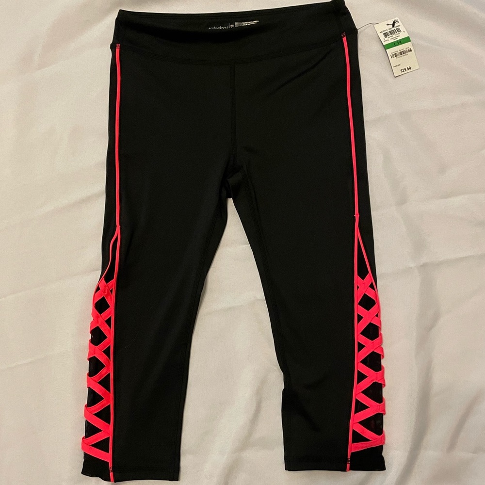 Girls ideology active cropped leggings new